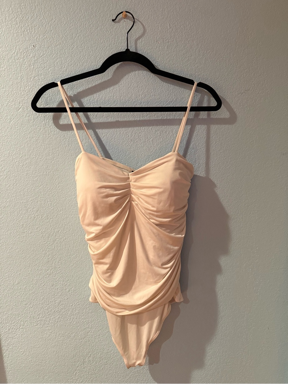 NWOT Express Ruched Bodysuit - White
